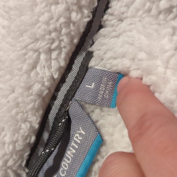 Free country Women's Large Fleece Zip Up Jacket Winter White Warm - Picture 11 of 12